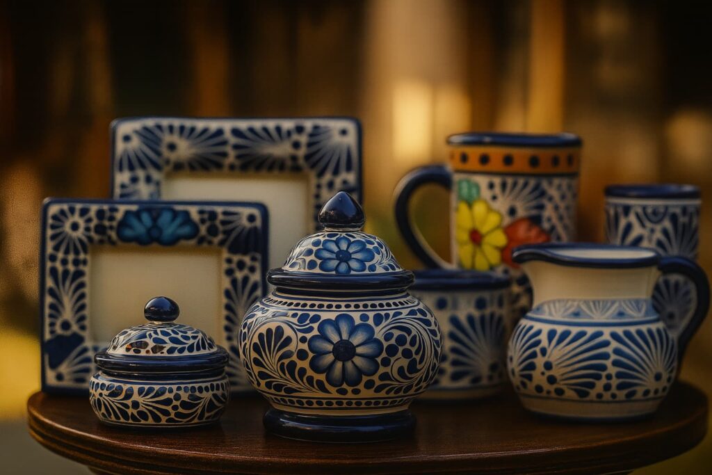 Cerámica decorativa mexicana, Piezas únicas de Talavera, Artesanía mexicana tradicional, Hecho en Puebla con tradición y arte