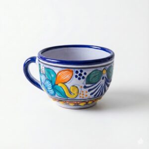 El Taller de Talavera, taza talavera, taza artesanal, hecha a mano, cerámica mexicana, café, taza personalizada, regalo artesanal, taza decorativa, puebla, talavera original