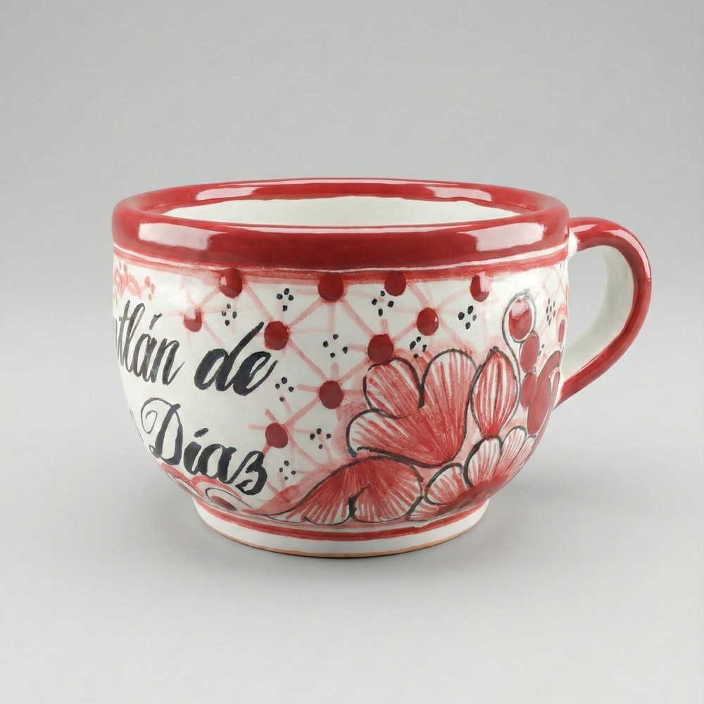 El Taller de Talavera, taza talavera, taza artesanal, hecha a mano, cerámica mexicana, café, taza personalizada, regalo artesanal, taza decorativa, puebla, talavera original