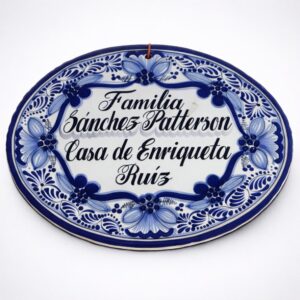 El Taller de Talavera, placa domiciliar talavera, placa talavera personalizada, placa talavera poblana, letrero talavera casa, placa ceramica domicilio, talavera poblana original, placa artesanal mexicana, placa domiciliar de talavera personalizada, letrero de talavera para casa entrada, placa talavera poblana con nombre familia, placa ceramica personalizada mexico, placa decorativa talavera poblana original